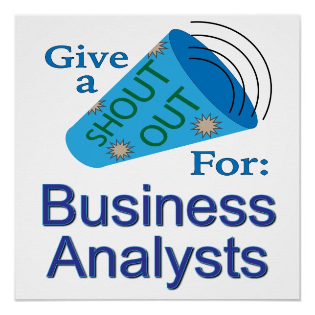 Poster Shout Out for Business Analysts (Devant)