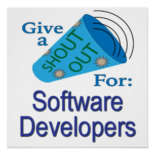 Poster Shout Out pour les développeurs de logiciels