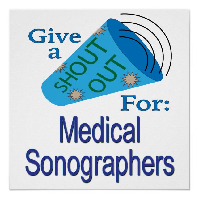 Poster Shout Out pour les Sonographes Médicales (Devant)