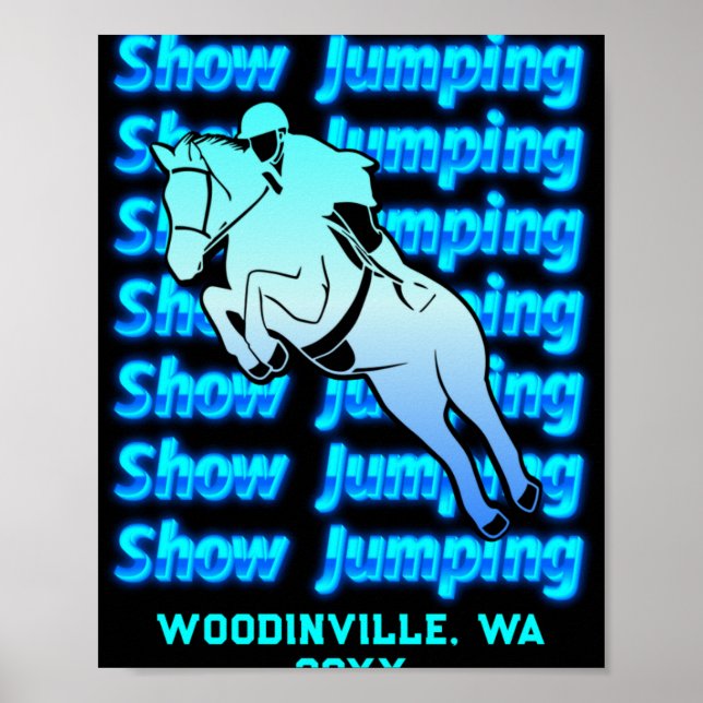 Poster Show Jumng Event Or Location Date Name T Shirt  (Devant)
