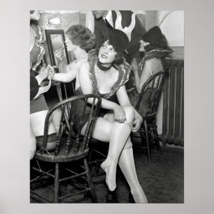 Poster Showgirls Backstage, 1926. Photo ancienne