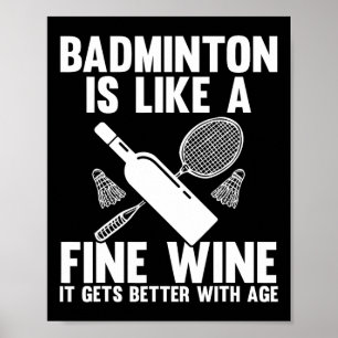 Poster Shuttle Joueur Badminton