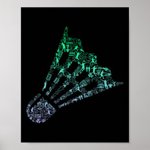 Poster Shuttle Silhouette Dminton Lecteur Shirt Mens Dmin