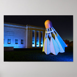 Poster Shuttlecock bleu géant, Kansas City, Missouri