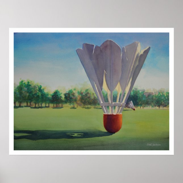 Poster "Shuttlecocks" Aquarelle Paul Jackson (Devant)