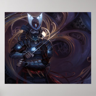 Poster SHWANN : Le DJ Futuriste Samurai