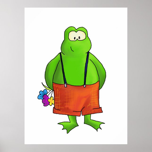 Poster Shy Boy Frog Art Imprimer (Devant)