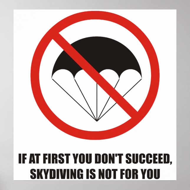 Poster Si au début vous ne réussissez pas, arrêtez de sky (Devant)