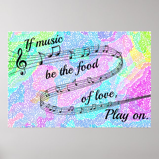 Poster "Si la musique est la nourriture de l'amour" -Shak (Devant)