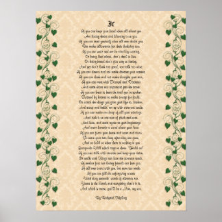 Poster Si la poésie inspirante par Rudyard Kipling