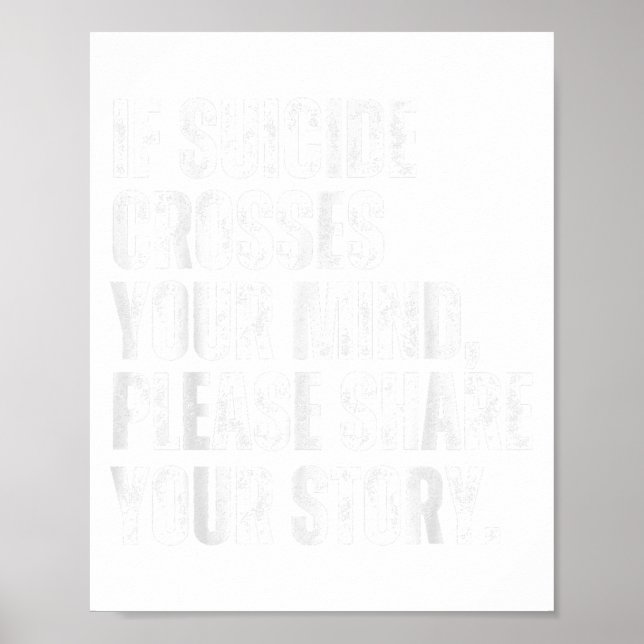 Poster Si Le Suicide Croit Votre Esprit Prévention Du Sui (Devant)