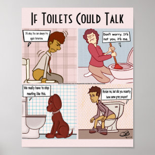 Poster Si les toilettes pouvaient parler