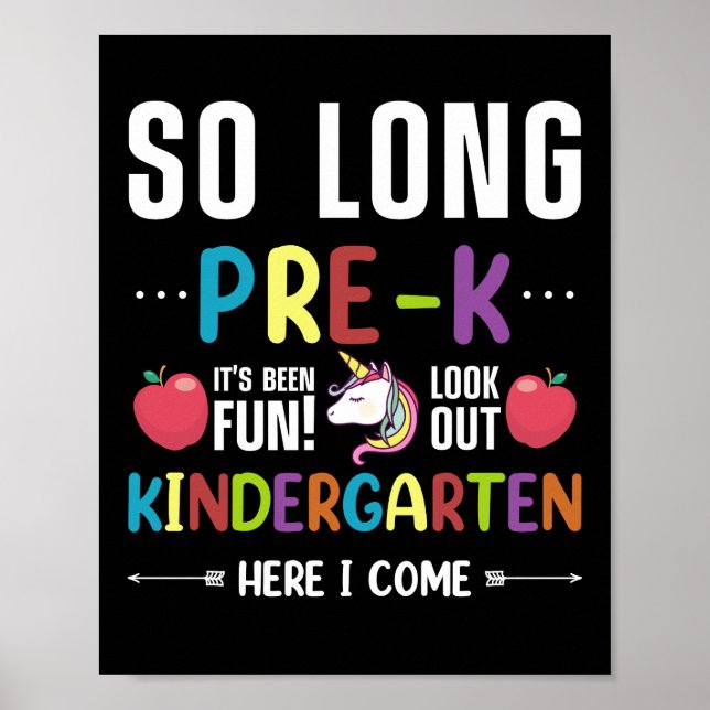 Poster Si Long Pré-K jardin d'enfants ici Je viens Pré-k (Devant)
