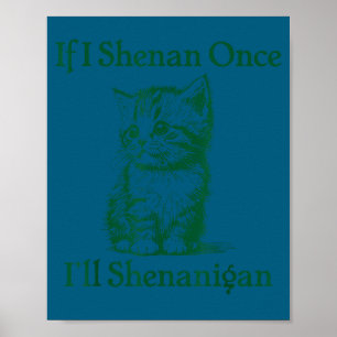 Poster Si même jour de la Saint-Patrick chat même