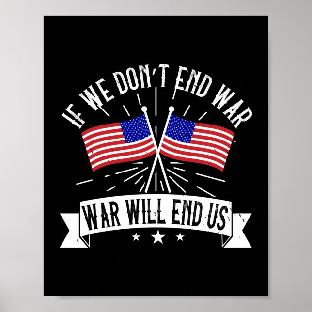 Poster Si Nous Ne Mettons Pas Fin À La Guerre, La Guerre  (Devant)