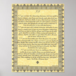 Poster SI poème de inspiration pour des jeunes femmes et