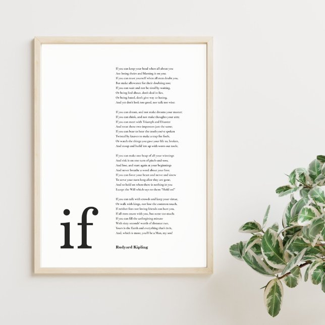 Poster Si Poème de Rudyard Kipling (Créateur téléchargé)