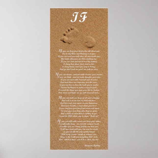 Poster Si - Rudyard Kipling Poème Imprimer (Devant)