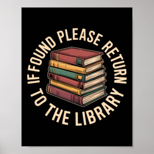 Poster Si trouvé, veuillez retourner à la bibliothèque am