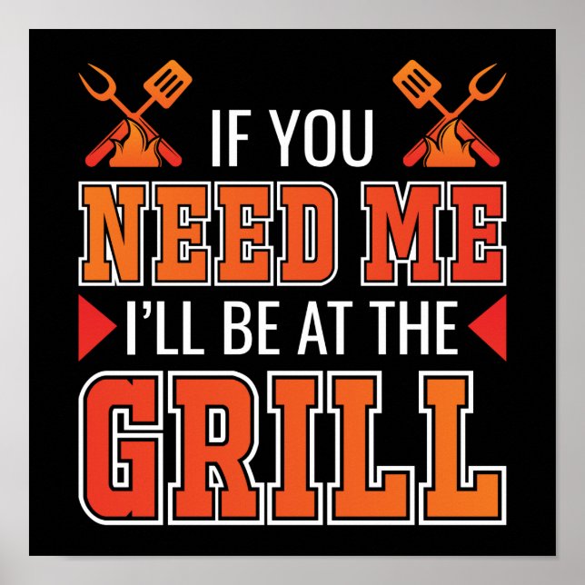 Poster Si tu as besoin de moi, je serai au Grill (Devant)