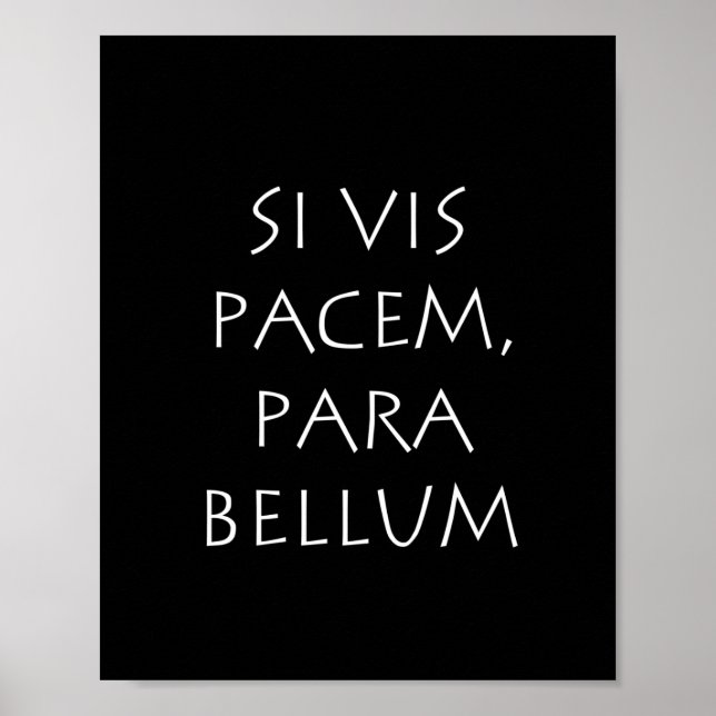 Poster Si vis pacem para bellum (Devant)