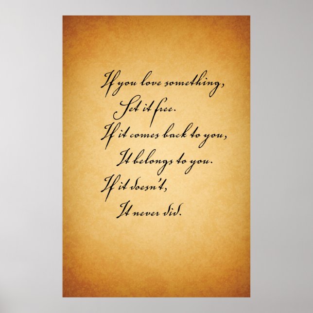 Poster Si Vous Aimez Quelque Chose. . . (Devant)