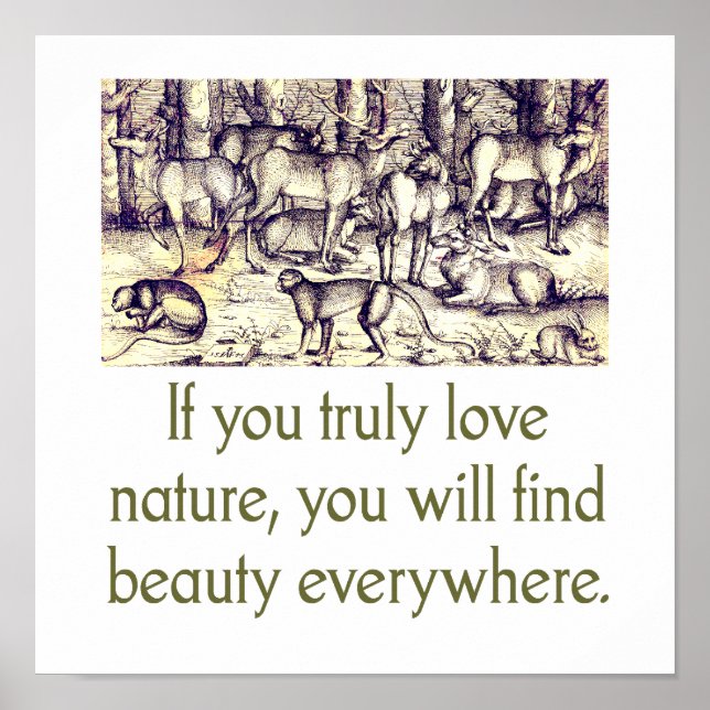 Poster Si vous aimez vraiment la nature - Citation (Devant)