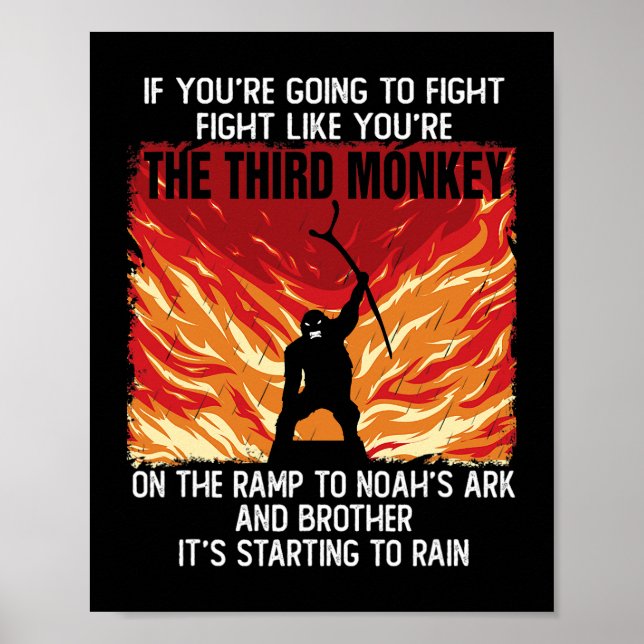 Poster Si Vous Allez Combattre Comme Le Troisième Moine (Devant)