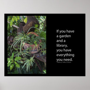 Poster Si vous avez un jardin et une bibliothèque, vous a