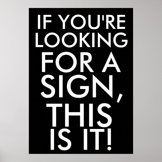 Poster Si vous cherchez un signe, voici (Devant)