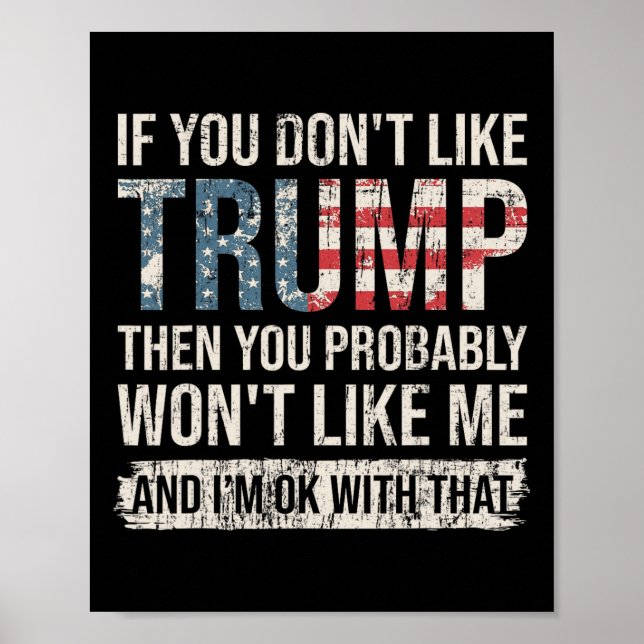 Poster Si vous n'aimez pas Trump, alors vous n'allez prob (Devant)