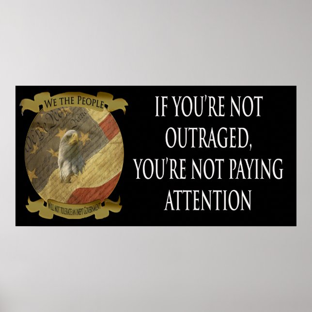Poster Si vous n'êtes pas indigné, vous ne faites pas att (Devant)