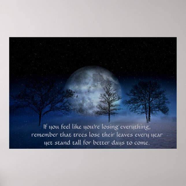 Poster Si vous pensez perdre - Citation Inspirationnelle (Devant)