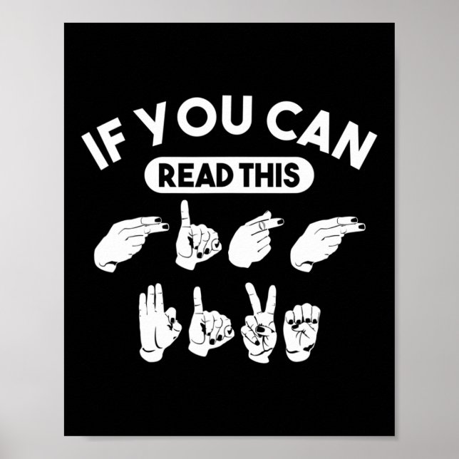 Poster Si Vous Pouvez Lire Ce "High Five". Sensibilisatio (Devant)