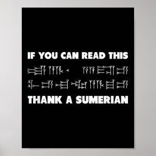Poster Si Vous Pouvez Lire Ce Sumérien Cuneiform Archaeol