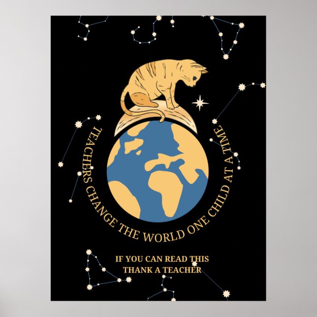 Poster Si vous pouvez lire cela merci à un enseignant (Devant)