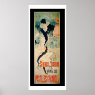 Poster 'Si vous toussez, prenez les Geraudel Pastilles' (