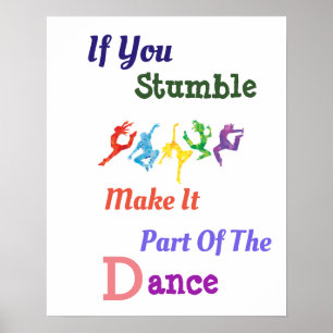 Poster Si Vous Trébuchez Inspirationnel
