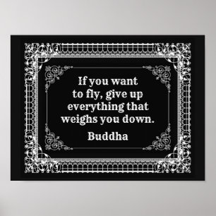 Poster Si vous voulez voler - Bouddha citation