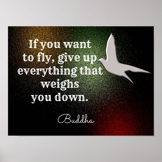 Poster Si vous voulez voler ---Citation de Bouddha (Devant)