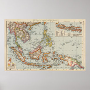 Poster Siam, archipel malais