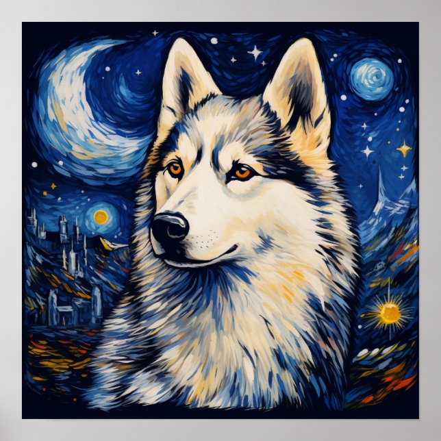 Poster Sibérien Husky (Devant)