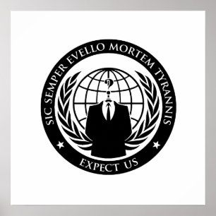 Poster Sic anonyme Semper Evello Mortem Tyrannis
