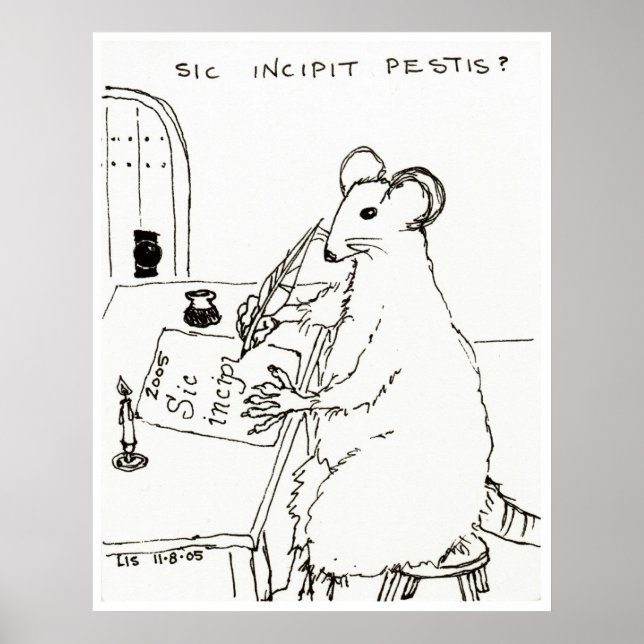Poster Sic Incipit Pestis imprimé (Devant)