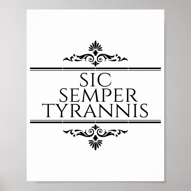 Poster Sic Semper Tyrannis (Devant)
