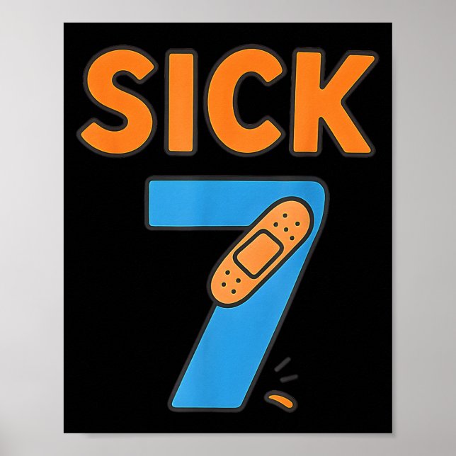 Poster Sick Seven Meme Tee Six Seven Fun Wordplay  (Devant)