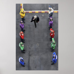 Poster Sideboys d'arc-en-ciel de marine des USA