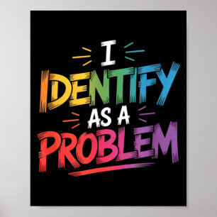 Poster S'identifier comme une blague drôle et sarcastique