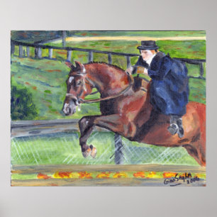 Poster Sidesaddle Horse Show Portrait