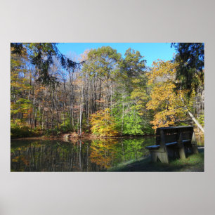 Poster Siège avec vue d'automne en Pennsylvanie